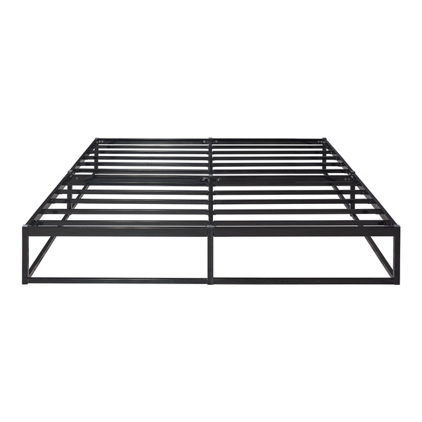 Lit en métal Trerunta acier noir [en.casa]