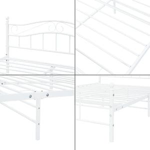Cadre De Lit Double Florenz avec matelas Plusieurs tailles et couleurs [en.casa]