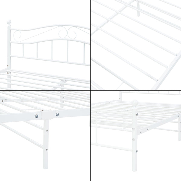 Cadre De Lit Double Florenz avec matelas Plusieurs tailles et couleurs [en.casa]
