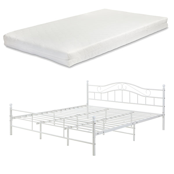 Lit en métal Florence avec matelas [en.casa]