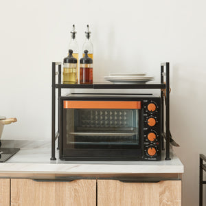 Étagère de cuisine Sorsele réglable Noir [en.casa]