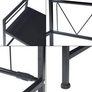 Étagère de cuisine Sorsele réglable Noir [en.casa]