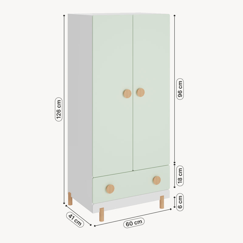 Croquis coté Armoire enfant Vaarentaa [en.casa]