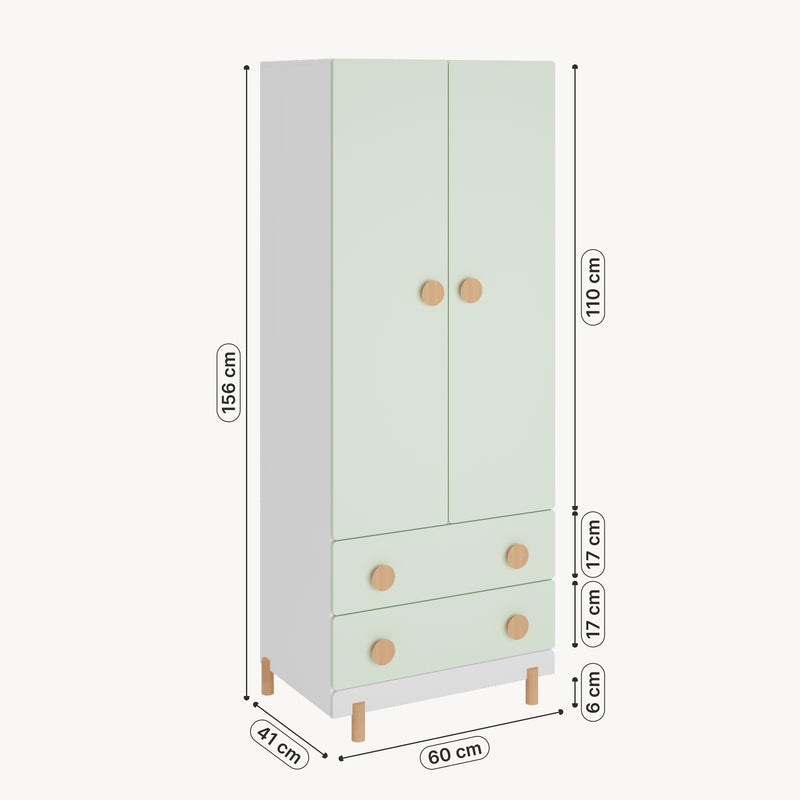 Croquis coté Armoire enfant Vaarentaa [en.casa]