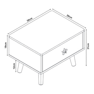 Table de chevet pour enfants Sandnes 31x38x30 cm [en.casa]