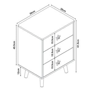 Commode pour enfants Sandnes avec 3 tiroirs [en.casa]