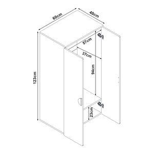 Armoire à vêtements pour enfants Sandnes 123x60x40 cm [en.casa]