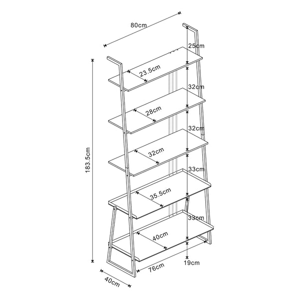 Ensemble de meubles Storfjord noir [en.casa]
