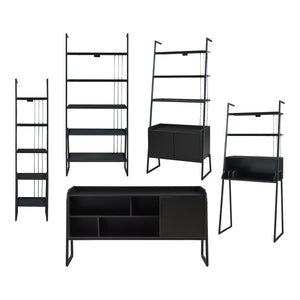 Ensemble de meubles Storfjord noir [en.casa]