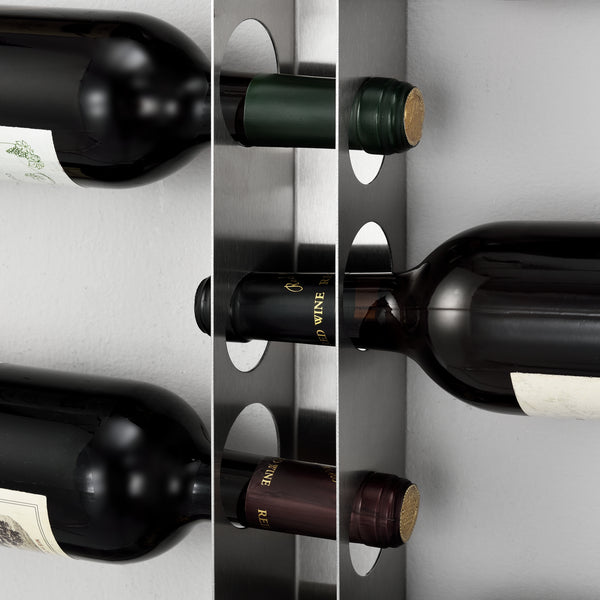 Étagère à vin Pfalz en acier inoxydable en.casa