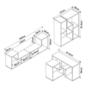 Set de meubles modulaires Hustersurd [en.casa]