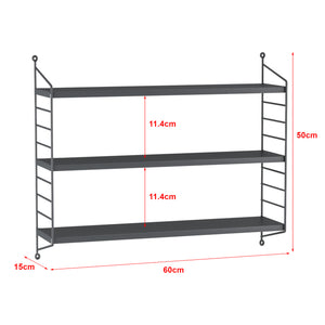Étagère murale Strängnäs à 3 niveaux modulables 50 x 60 x 15 cm [en.casa]