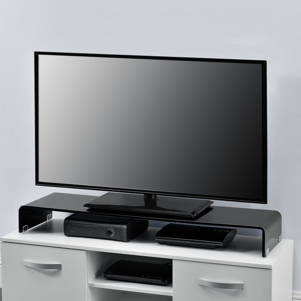 Monitorerhöhung Pretoria in versch. Größen Schwarz Transparent en.casa - premiumXL