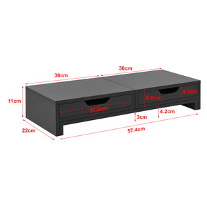 Support de moniteur Marttila avec 2 tiroirs 60x22x11cm en différentes couleurs [en.casa]