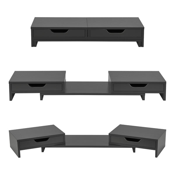 Support de moniteur Marttila avec 2 tiroirs 60x22x11cm en différentes couleurs [en.casa]