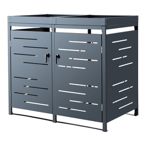 Cache poubelle extérieur Salchig acier galvanisé tailles différentes [en.casa]