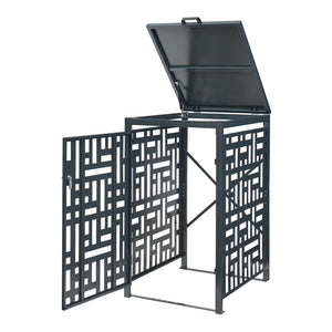 Cache-poubelle Bernalda acier galvanisé anthracite casa.pro