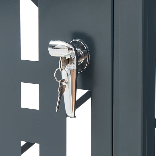 Cache-poubelle Bernalda acier galvanisé anthracite casa.pro