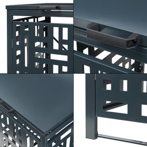 Cache-poubelle Bernalda acier galvanisé anthracite casa.pro