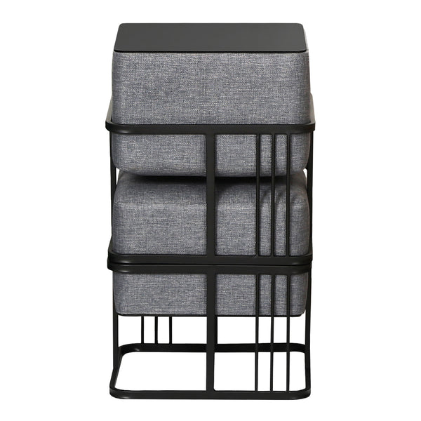 Lot de 2 poufs empilables Tas multifonctionnel [en.casa]