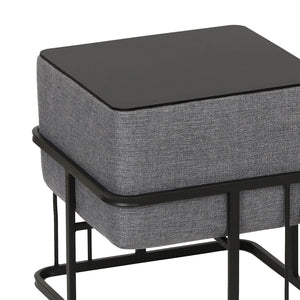 Lot de 2 poufs empilables Tas multifonctionnel [en.casa]