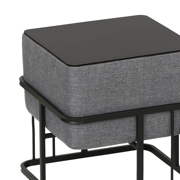 Lot de 2 poufs empilables Tas multifonctionnel [en.casa]
