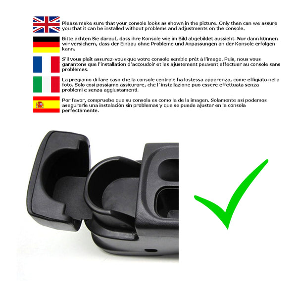 Accoudoir central Nissan Micra (3e génération - K12) 2003 - 2010 différentes versions pro.tec