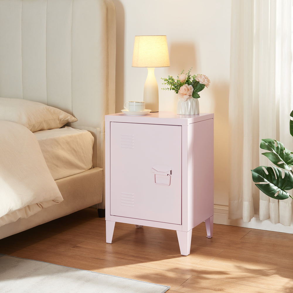 Table de nuit Inari Poignée de porte droite Acier [en.casa]