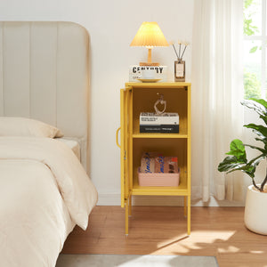 Table de chevet Hausjärvi acier 82 x 35 x 35 cm [en.casa]