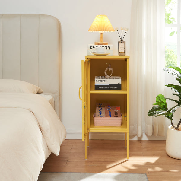 Table de chevet Hausjärvi acier 82 x 35 x 35 cm [en.casa]