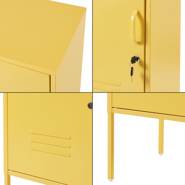 Table de chevet Hausjärvi acier 82 x 35 x 35 cm [en.casa]
