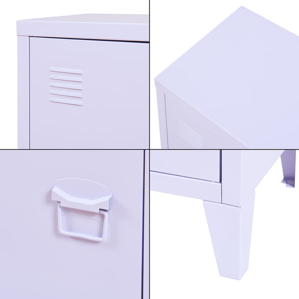 Lot de 2 tables de nuit Inari acier 57 x 40 x 30 cm [en.casa]