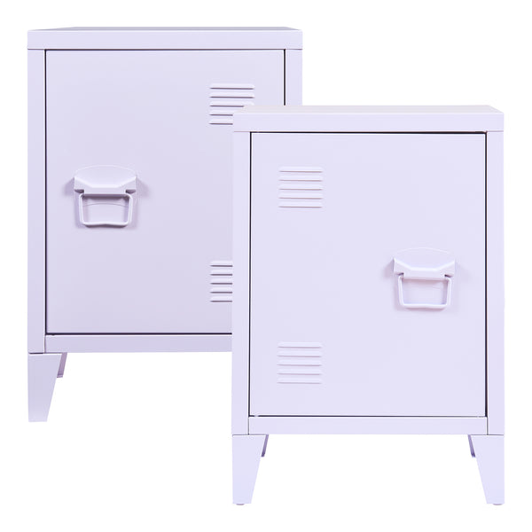 Lot de 2 tables de nuit Inari acier 57 x 40 x 30 cm [en.casa]