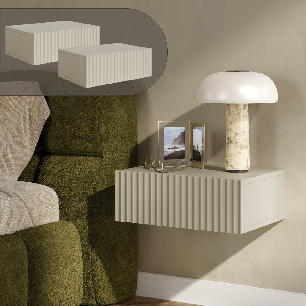 Lot de 2 tables de chevet murales Nand [en.casa]
