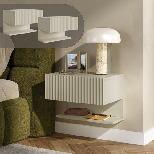 Lot de 2 tables de chevet murales Nand [en.casa]