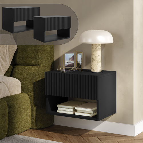 Lot de 2 tables de chevet murales Nand [en.casa]