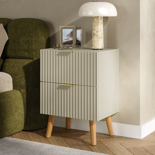 Table de nuit Nand 2 tiroirs [en.casa]