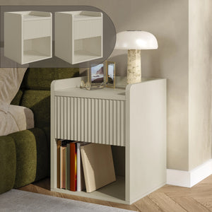 Table de chevet Nand 55 x 45 x 39 cm [en.casa]