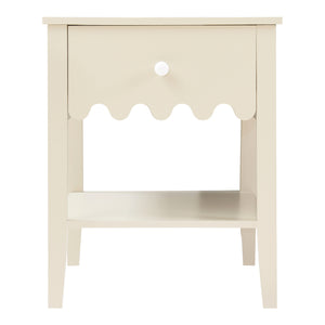 Table de chevet Luspoo 50 x 40 x 40 cm blanc crème [en.casa] 