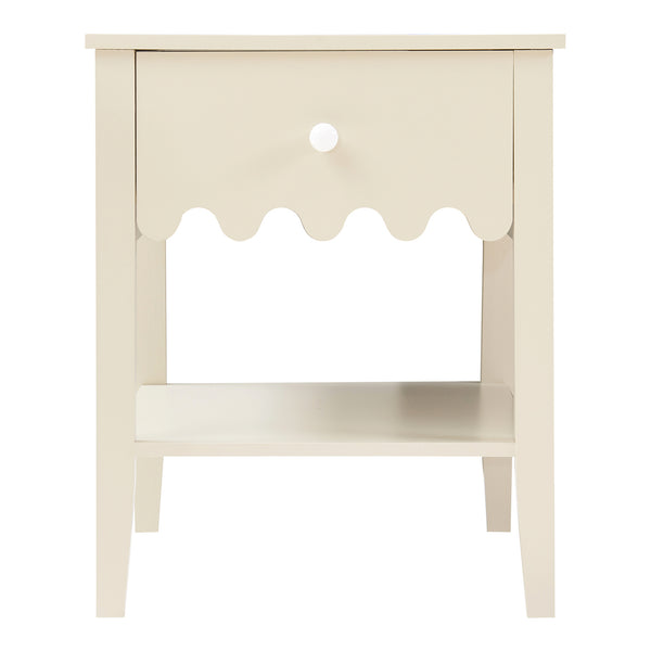 Table de chevet Luspoo 50 x 40 x 40 cm blanc crème [en.casa] 
