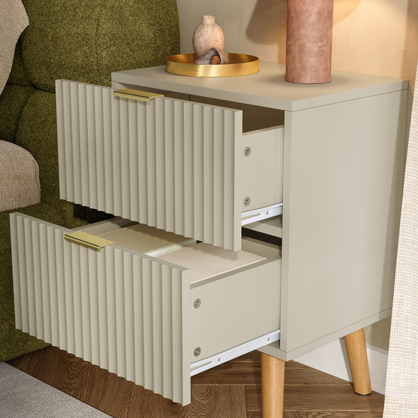 Table de nuit Nand 2 tiroirs [en.casa]
