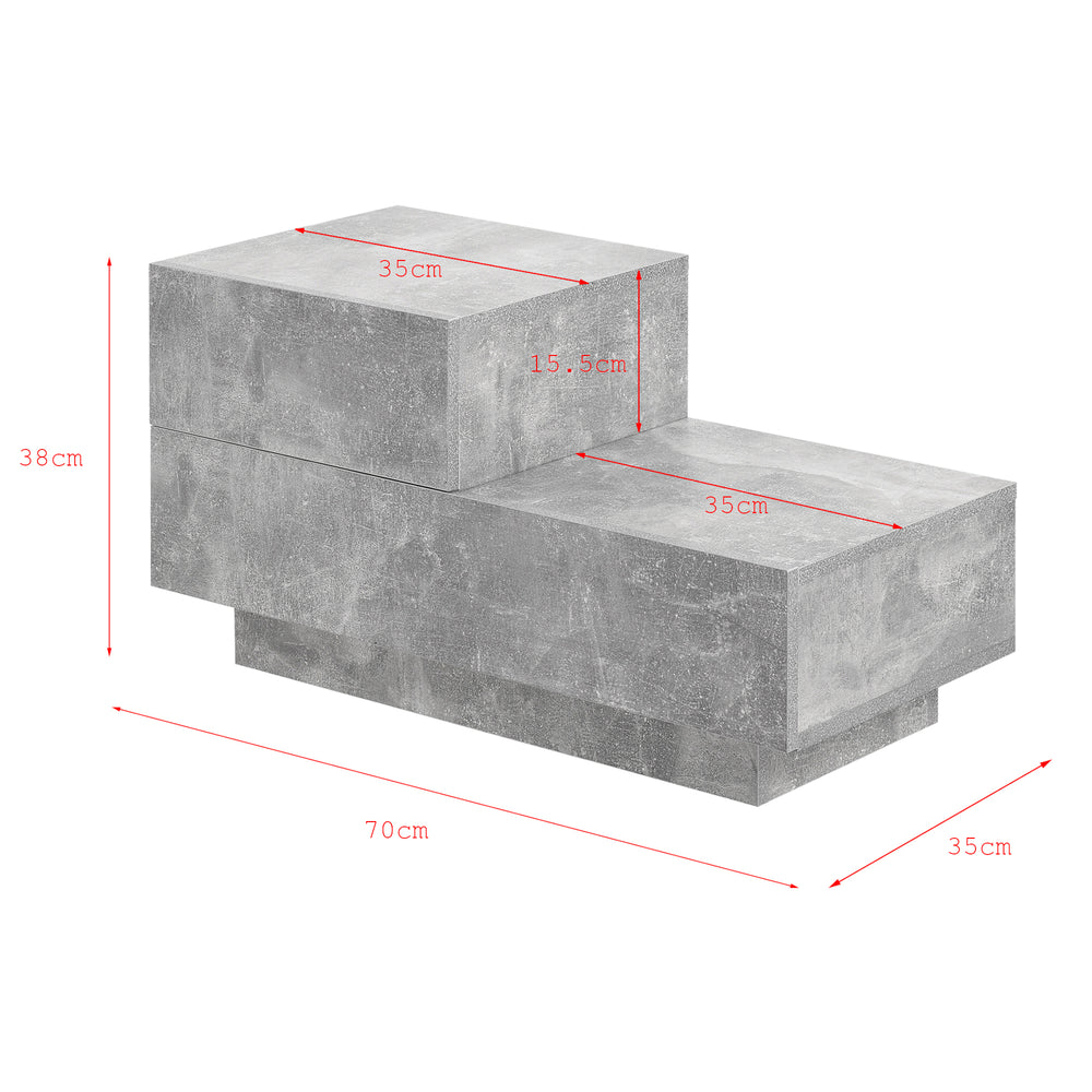Table d’appoint Sebokeng gauche 38x70x35 cm en différentes couleurs en.casa - premiumXL
