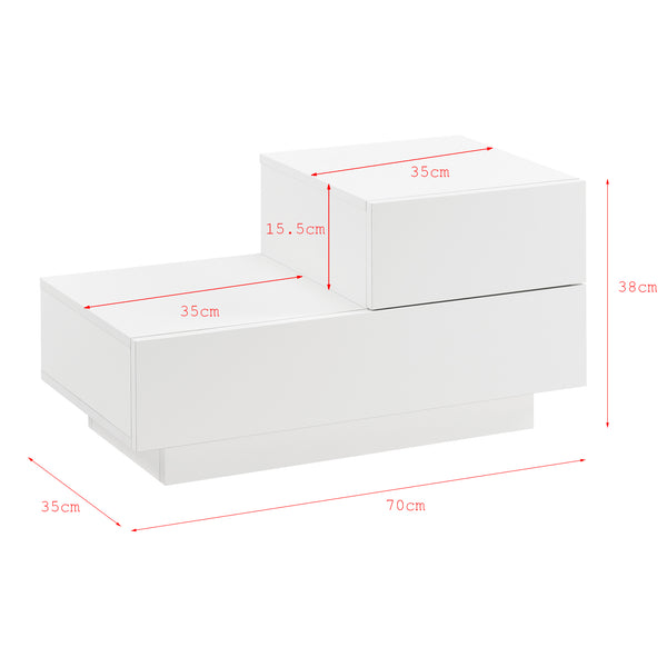 Table d'appoint Sebokeng droite 38x70x35 cm en différentes couleurs en.casa