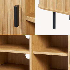 Meuble TV Tvedestrand bamboo 140 x 40 x 55 cm [en.casa]
