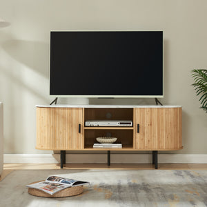 Meuble TV Tvedestrand bamboo 140 x 40 x 55 cm [en.casa]
