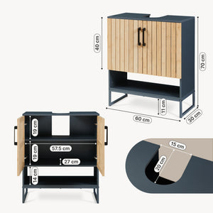 Meuble sous lavabo Svanes [en.casa]