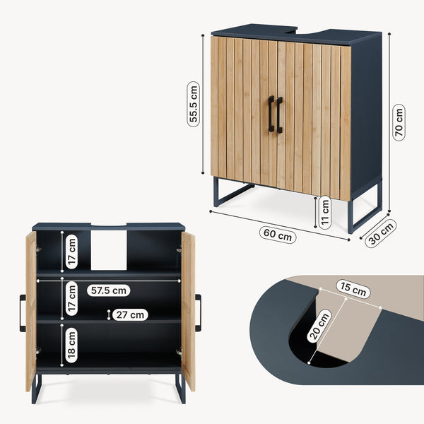 Meuble sous lavabo Svanes [en.casa]