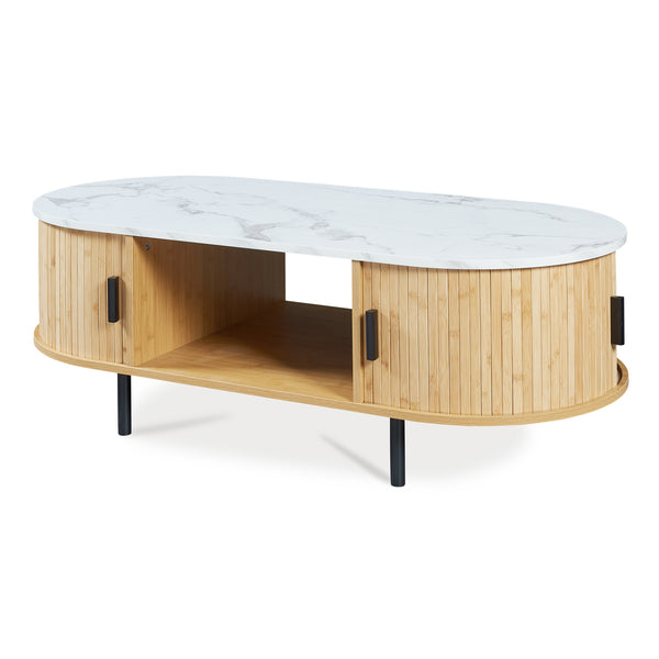Table basse Tvedestrand 120 x 55 x 40 cm bambou [en.casa]