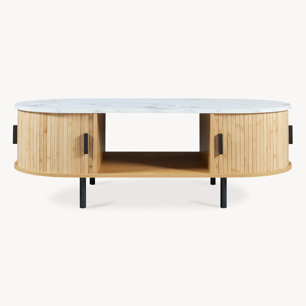 Table basse Tvedestrand 120 x 55 x 40 cm bambou [en.casa]