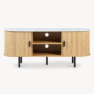 Meuble TV Tvedestrand bamboo 140 x 40 x 55 cm [en.casa]
